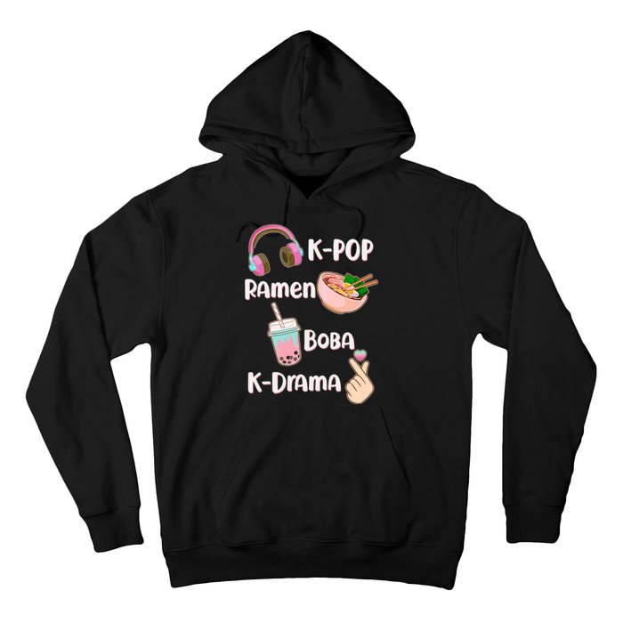 Cute K-Pop Raman Boba K-Drama Hoodie