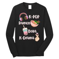 Cute K-Pop Raman Boba K-Drama Long Sleeve Shirt