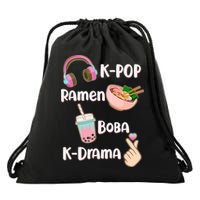 Cute K-Pop Raman Boba K-Drama Drawstring Bag