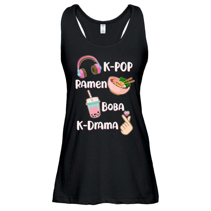 Cute K-Pop Raman Boba K-Drama Ladies Essential Flowy Tank