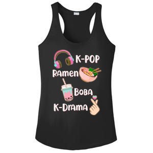 Cute K-Pop Raman Boba K-Drama Ladies PosiCharge Competitor Racerback Tank