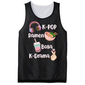 Cute K-Pop Raman Boba K-Drama Mesh Reversible Basketball Jersey Tank