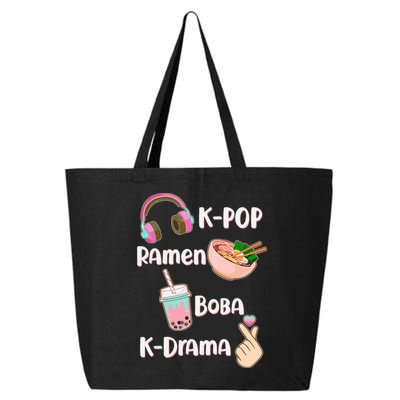 Cute K-Pop Raman Boba K-Drama 25L Jumbo Tote