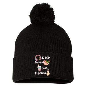 Cute K-Pop Raman Boba K-Drama Pom Pom 12in Knit Beanie