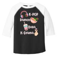 Cute K-Pop Raman Boba K-Drama Toddler Fine Jersey T-Shirt