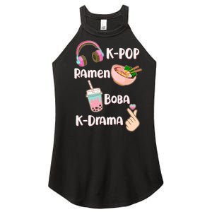 Cute K-Pop Raman Boba K-Drama Women's Perfect Tri Rocker Tank