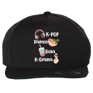 Cute K-Pop Raman Boba K-Drama Wool Snapback Cap