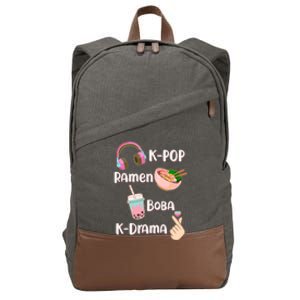 Cute K-Pop Raman Boba K-Drama Cotton Canvas Backpack