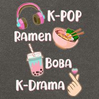 Cute K-Pop Raman Boba K-Drama Cotton Canvas Backpack