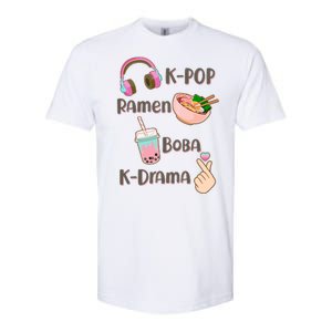 Cute K-Pop Raman Boba K-Drama Softstyle CVC T-Shirt