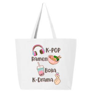 Cute K-Pop Raman Boba K-Drama 25L Jumbo Tote