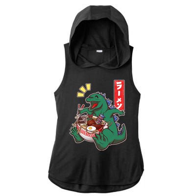 Cute Kaiju Ramen Ladies PosiCharge Tri-Blend Wicking Draft Hoodie Tank