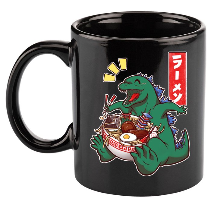 Cute Kaiju Ramen 11oz C Handle Ceramic Mug