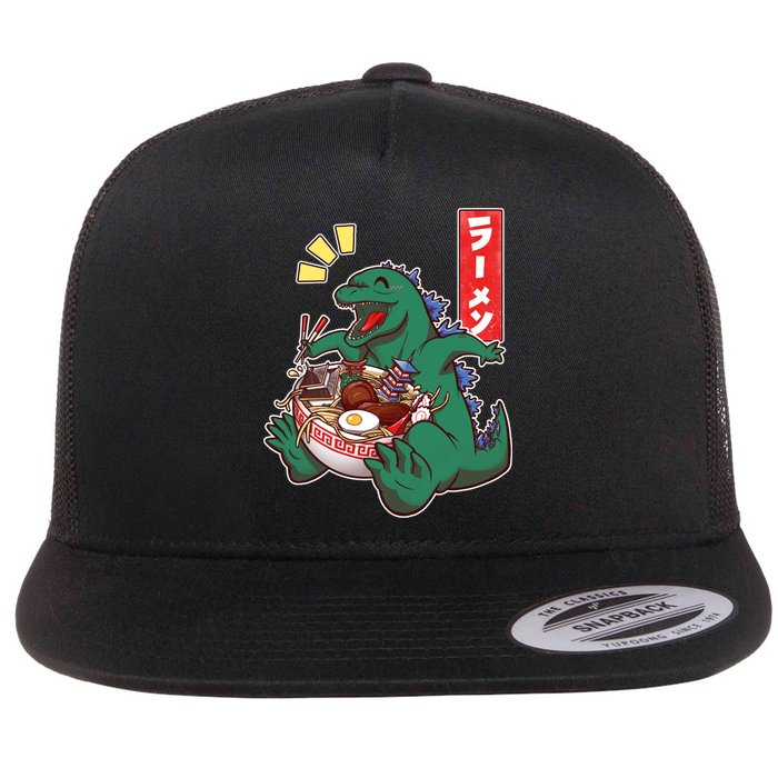 Cute Kaiju Ramen Flatbill Hat