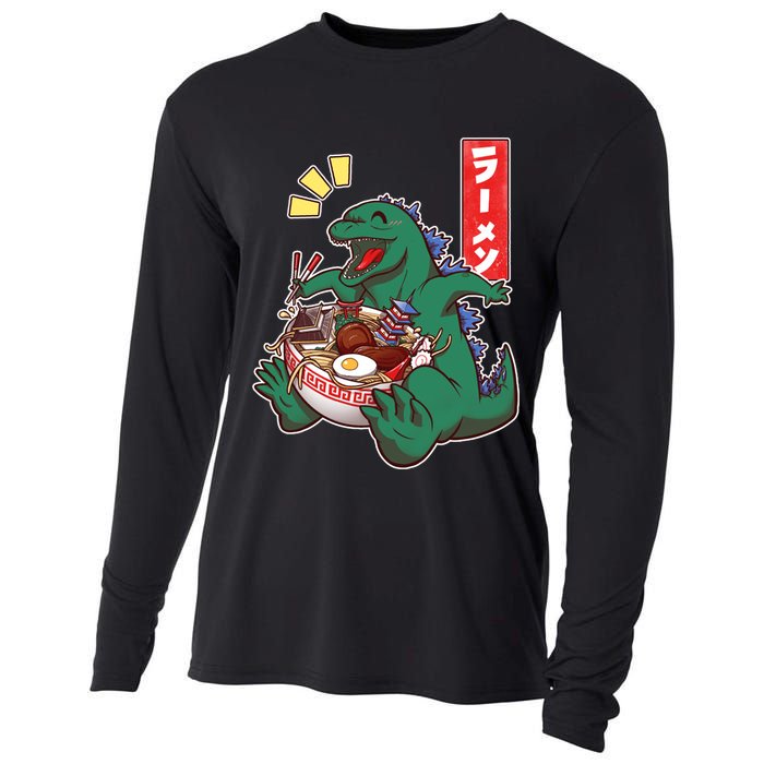 Cute Kaiju Ramen Cooling Performance Long Sleeve Crew