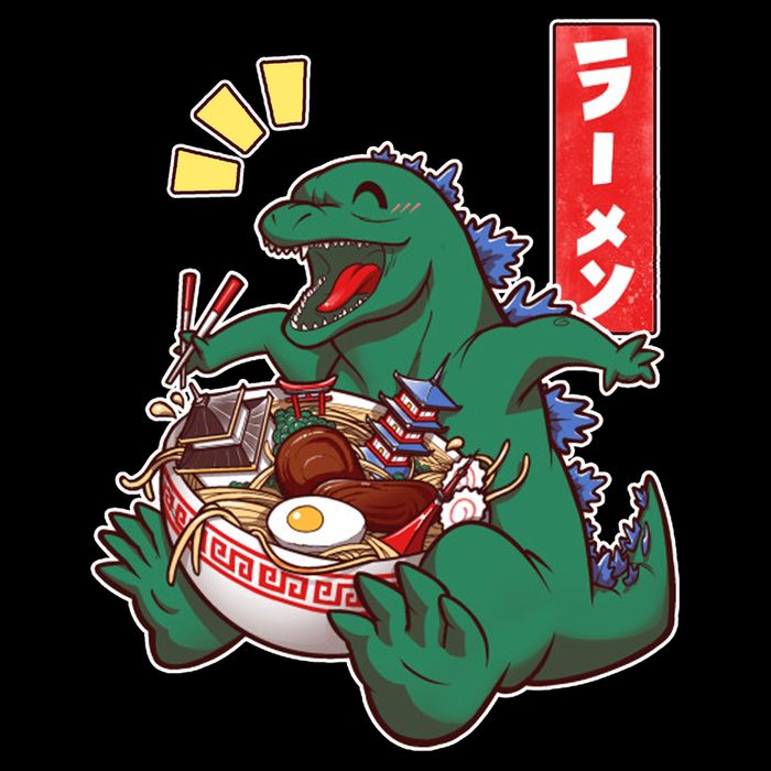 Cute Kaiju Ramen Cooling Performance Long Sleeve Crew