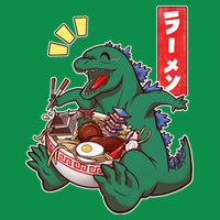 Cute Kaiju Ramen Button