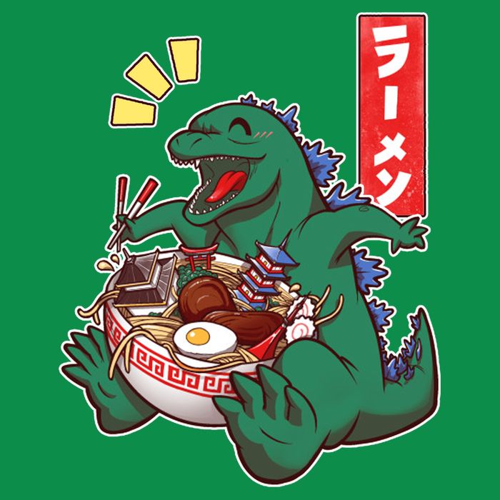 Cute Kaiju Ramen Button