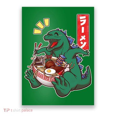 Cute Kaiju Ramen Poster