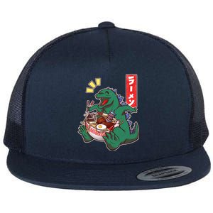 Cute Kaiju Ramen Flat Bill Trucker Hat