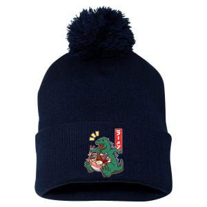 Cute Kaiju Ramen Pom Pom 12in Knit Beanie