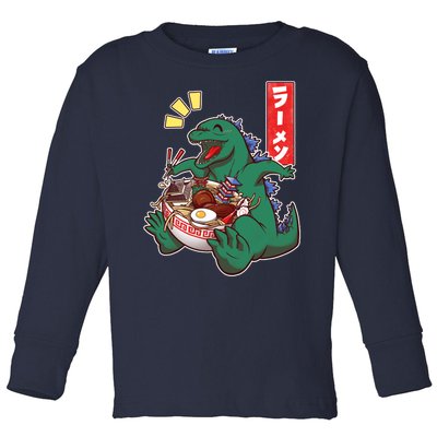 Cute Kaiju Ramen Toddler Long Sleeve Shirt