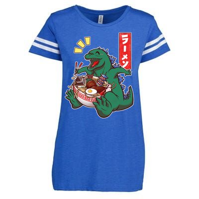 Cute Kaiju Ramen Enza Ladies Jersey Football T-Shirt