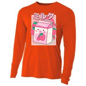 Cute Kawaii Japanese Strawberry Milk Cooling Performance Long Sleeve Crew