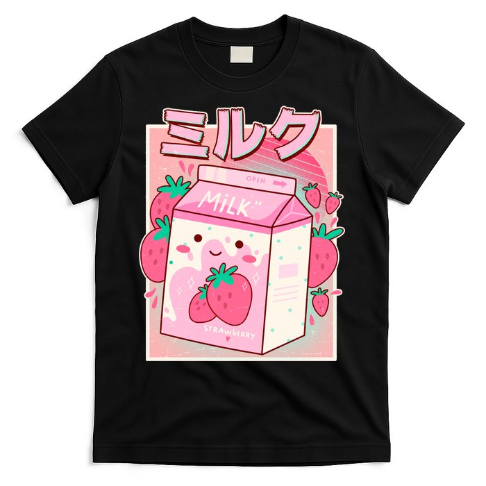 Cute Kawaii Japanese Strawberry Milk T-Shirt