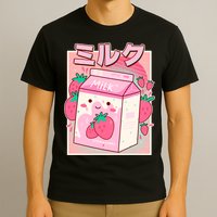 Cute Kawaii Japanese Strawberry Milk T-Shirt