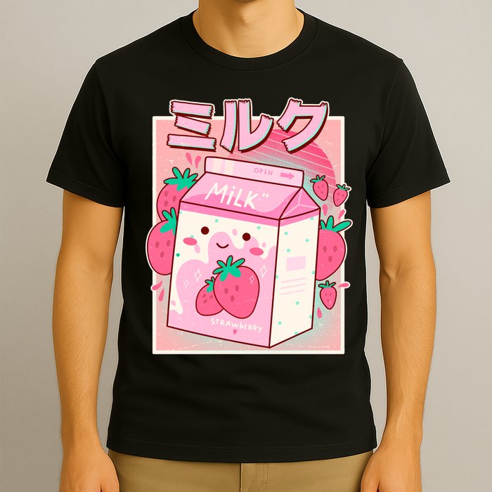 Cute Kawaii Japanese Strawberry Milk T-Shirt