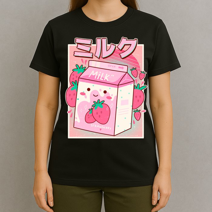 Cute Kawaii Japanese Strawberry Milk T-Shirt