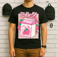 Cute Kawaii Japanese Strawberry Milk T-Shirt