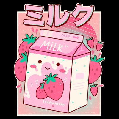Cute Kawaii Japanese Strawberry Milk T-Shirt