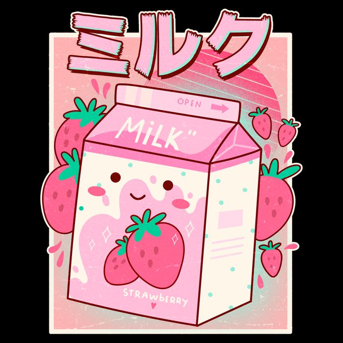 Cute Kawaii Japanese Strawberry Milk T-Shirt