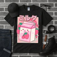 Cute Kawaii Japanese Strawberry Milk Tall T-Shirt