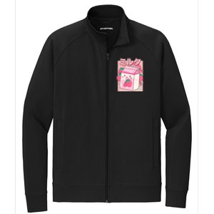 Cute Kawaii Japanese Strawberry Milk Stretch Full-Zip Cadet Jacket