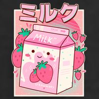 Cute Kawaii Japanese Strawberry Milk Trucker Hat