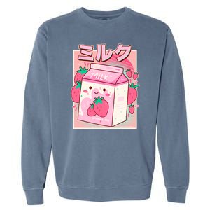 Cute Kawaii Japanese Strawberry Milk Garment-Dyed Sweatshirt