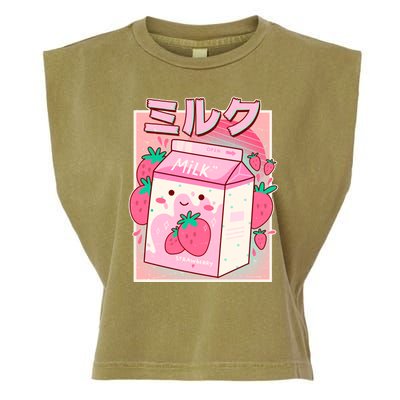 Cute Kawaii Japanese Strawberry Milk Garment-Dyed Women's Muscle Tee