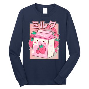 Cute Kawaii Japanese Strawberry Milk Long Sleeve Shirt