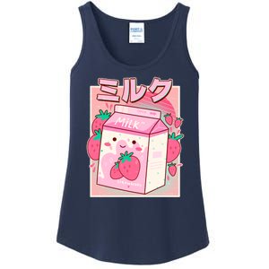 Cute Kawaii Japanese Strawberry Milk Ladies Essential Tank