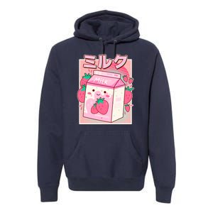 Cute Kawaii Japanese Strawberry Milk Premium Hoodie