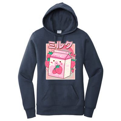 Cute Kawaii Japanese Strawberry Milk Women's Pullover Hoodie