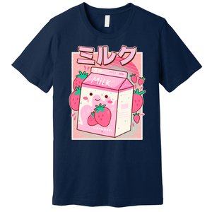 Cute Kawaii Japanese Strawberry Milk Premium T-Shirt