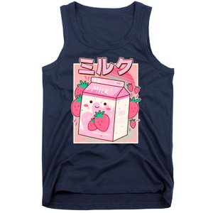 Cute Kawaii Japanese Strawberry Milk Tank Top