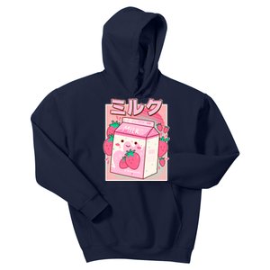 Cute Kawaii Japanese Strawberry Milk Kids Hoodie