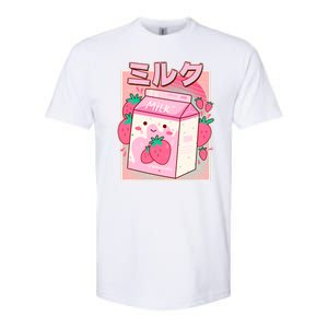 Cute Kawaii Japanese Strawberry Milk Softstyle CVC T-Shirt