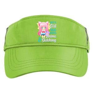 Cute Kawaii Just a Girl Who Loves Anime and Sketching Adult Drive Performance Visor