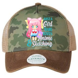 Cute Kawaii Just a Girl Who Loves Anime and Sketching Legacy Tie Dye Trucker Hat